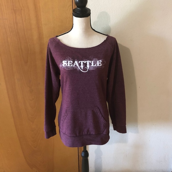 Factory Cut Neckline Pocket Seattle Sweatshirt - Picture 2 of 7